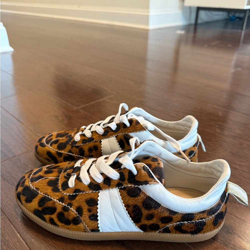 Boden Leopard Print Sneakers with White Accents